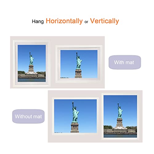 4 Pack 12X16 Picture Frame Wood Diamond Painting Frames 30X40Cm Diamond Art Frame Display 10X14 In/ 25X35Cm With Mat Or 12X16 In/ 30X40 Cm Without Mat Photo Gallery Frame Set For Wall Hanging - White #TOP4