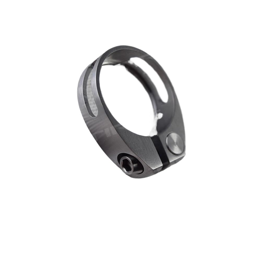 Sattelklemme Titan Fahrrad Zubehör Sattelstütze Klemme Fahrrad Teile Ti Legierung Sattel Rohr Klemmen 31,8 34,9mm SattelstüTzenklemme(Ti Color 34.9mm)