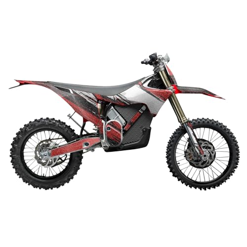 Image of Glossy Glitter Stark Varg MX 2023-2025 Graphics Kit Wrap - Grunge Stripe Red - Varg MX Skin - Premium 3M Vinyl Protective Wrap Decal Cover - Easy to Apply | Crafted in The USA by MightySkins