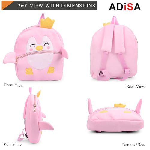 Image of ADISA Kids Backpack Toddler Bag Back Pack Plush Cartoon for Girls and Boys 1-5 Years