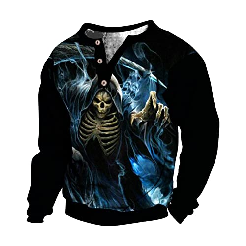 Men's Comfortable Casual Shirt 3D Printed Long Sleeve Blouse Tops Lapel Button Loose Fashion Sweatshirt Pullover Running Clothes For Men Hoodies For Men Long Sleeve Shirts For Men #TOP12