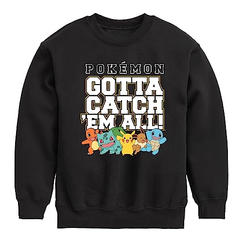 HYBRID APPAREL - Pokémon Gotta Catch 'Em All - Kids Crewneck Fleece Sweatshirt