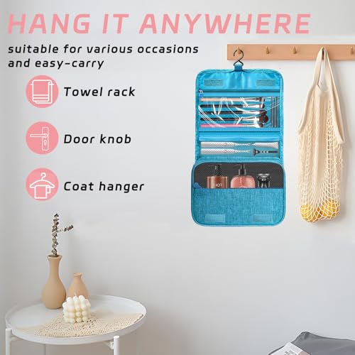 Image of Toiletry Bag Travel Bag with Hanging Hook for Women Men,Sky Blue