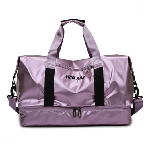 Bolsa Transversal Academia Exercícios Físicos Viagem Unissex Espaçosa Multifuncional (Lilás)