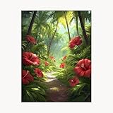 Peinture Numero Adulte, Toile Peinture Numero Enfant Fleur, Coloriage Numerote avec Acrylique et Pinceau Toile Planter 80 x 110cm, Activité Manuelle Adulte pour Decoration Murale Cadeau Femme FYH-0568