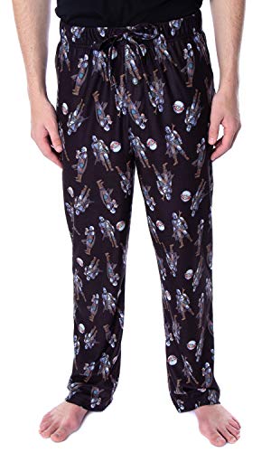 Star Wars Men's The Mandalorian Mando and Baby Yoda Sleepwear Lounge Pajama Pants