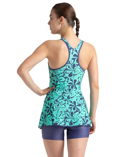 Image of Speedo Women's Swimdress with Boyleg | Swimming Costume Swimsuit | Chlorine Resistance | UPF 40+ Sun Protection | Removable Bra Pads