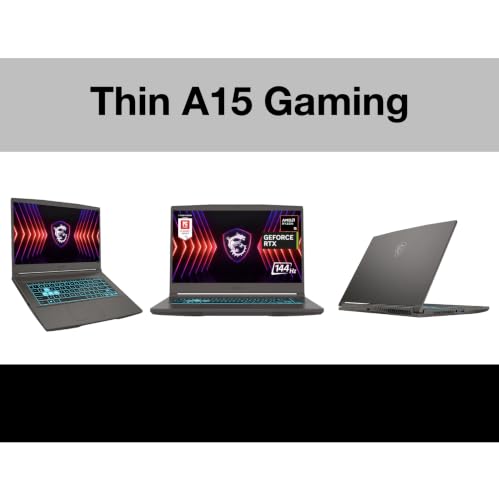 Image of msi Thin A15 Lightweight Gaming Laptop 15.6 inch 144Hz IPS FHD Matrix Display