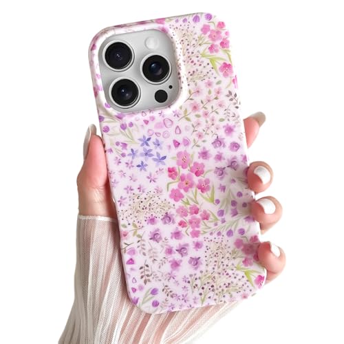 Coque iPhone 14 Pro motif floral rose idée cadeau femmes et filles