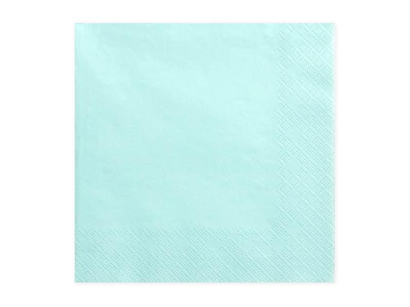 Serviette papier bleu turquoise Party Deco x20 pour reussir decoration de bapteme