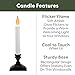 612 Vermont Battery Operated LED Window Candles with Flickering Amber Flame, Automatic Timer, 9.75 Inches Tall, VT-1206A (Pack of 4, Antique Bronze)