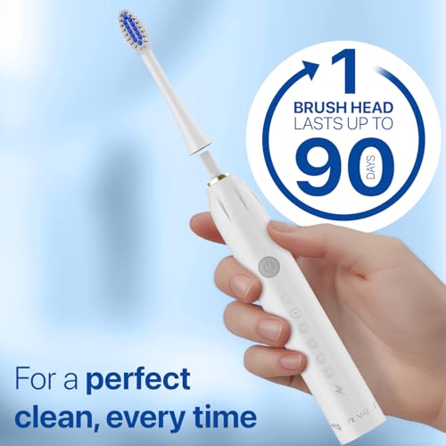 Image of DR VAKU Sonicare+ Electric Toothbrush for Men Woman Adults sonic with 6 Modes, 4 Brush Heads, 60-Day Battery Backup, Rechargeable & IPX7 Waterproof Automatic Power Best Electrical Tooth Brush- White