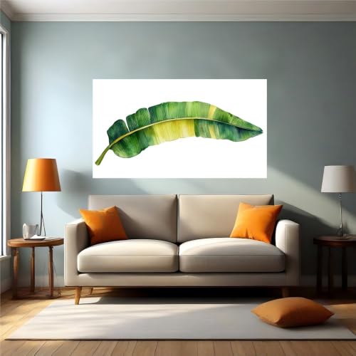 Calcomanías de pared hojas de plátano autoadhesivas mural de vinilo grande 120x80 2