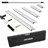VEVOR Drywall Skimming Blade Set (10/16/24/32/40 inch) with 34-81.6 inch Extension Handle, Professional Stainless Steel Knife for Gyprock, WallBoard, and Plasterboard Skim Coating