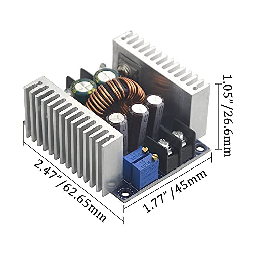 BGTXINGI 2 Stück 20A 300W High-Power Buck Converter Step-Down Modul DC 6–40 V auf DC 1,2–36 V Einstellbare Konstantspannung Konstantstrom Power Modul Laden LED Drive mit Kurzschlussschutz