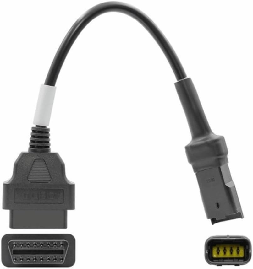 4 Pin OBD2 Diagnostic Cable Adapter for Ducati Motorcycles, Black