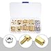 180 Pcs M2.5 Brass Hex Standoff Screw Nut Assortment Kit, Male Female Spacer Posts with Storage Box for Electronics, Motherboard, PCB, and Industrial Hardware Applications