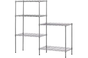 Under Stairs Storage Shelves | 5 Tier Heavy Duty Adjustable Multi-Purpose Shelving Unit Organizer