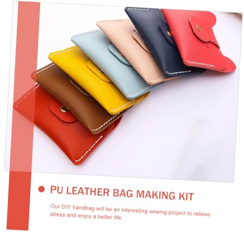 Beaupretty Selbstgemacht Pu Taschen Strickset Hund Cartoon Anfänger Bastelset für Münzbeutel Handgefertigt Geschenk Zubehör