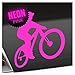 Adesivo per mountain bike, mountain bike, downhill, 10 x 10 cm, in 15 colori – Neon + cromato