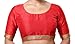 Madhu Fashion Womens Raw Silk Elbow Length Sleeves Readymade Saree Blouse (38, RED)