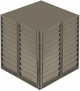 VICS Swipe Card ID Badge Rack Carousel Holds 80 Employee Badges- Almond