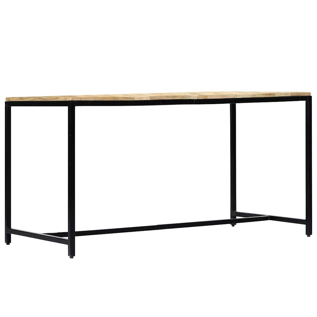 Stół do jadalni 140x70x75 cm lite surowe drewno mango z żelaznymi nogami