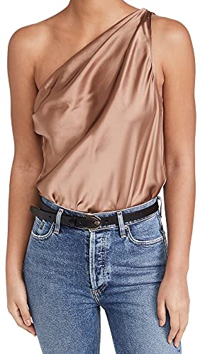Cami NYC Women's Darby Thong Bodysuit, Cappuccino, Tan, S