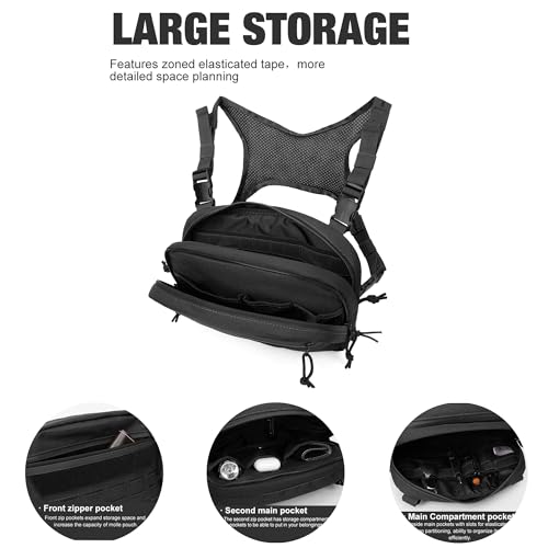 Mardingtop Taktische Brusttasche Molle weste Pouch Chest Rig für Outdoor-Abenteuer, Radfahren