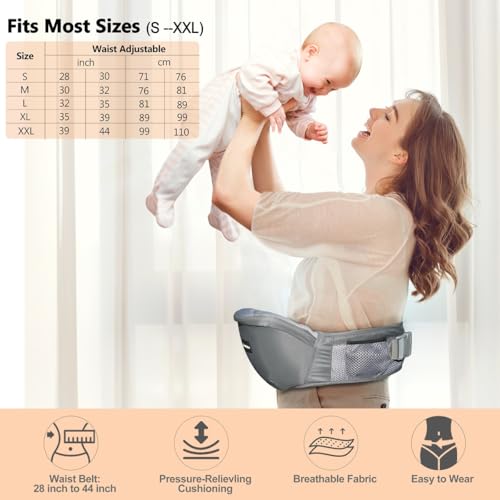 Trexbabe Baby Hip Carrier Doctor Recommended,Hip Carrier For Baby All Body Types,Baby Waist Carrier Hip Seat For 7-44 Lbs thumb #5