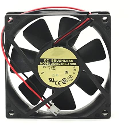 AD0824HB-A70GL DC24V 0.16A 80X80X25mm 2-Wire Cooling Fan