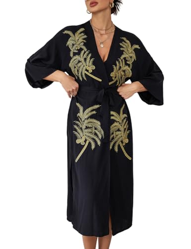 Bsubseach Kimonos for Women Boho Swimsuit Cover Up Summer Cardigan Bathing Suit Coverups Beach Dusters Orange