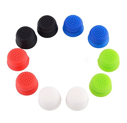2 x Gamepad analógico levantado antideslizante pulgar agarre pulgar stick stick stick cubierta cubierta para PS4, PS3, Xbox 360, Xbox One Controller (negro) 7