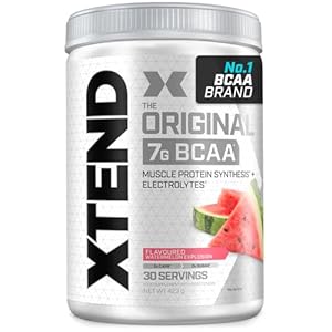XTEND Original BCAA Powder Watermelon Explosion 30 Servings | 7g BCAAs Per Serving | Sugar Free Branched Chain Amino Acids and Electrolytes Powder for Post Workout Muscle Recovery and Hydration