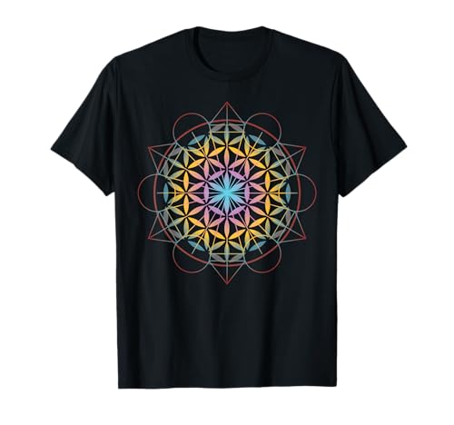Geometrical Flower of Life Spiritual Mandela Gift Idea T-Shirt