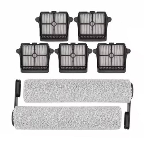 NINMORTH Cepillo de repuesto para suelo Tineco Floor S6 S6 para barredora Pro, kit de limpieza con 2 rodillos, 5 filtros para suelos duros
