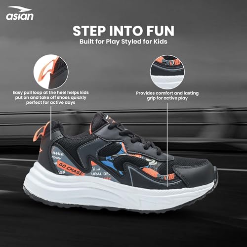 Image of ASIAN Adventure-52 Kids Shoes | Lightweight Sporty Kicks, Breathable Running Shoes, Secure Fit with Memory Foam Technology, Durable Grip Outsole | Stylish Sports Shoes for Boys & Girls