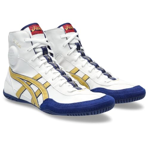 asics men39s dan gable evo 3 wrestling shoes 11 whiterich gold