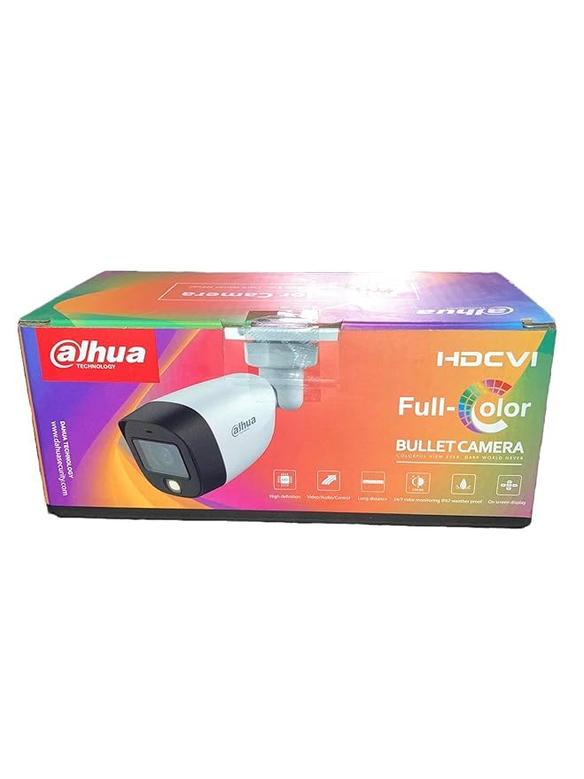 Image of Dahua Wired 2MP 20 Mtrs Full Colour HD Bullet Camera DH-HAC-HFW1209CP-LED