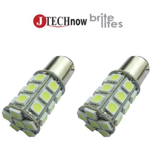 britelitesJtech 2x BA15D 1142 1178 1176 68 90 27-SMD LED Super Bright White Light Bulb for Boat Marine RV Trailer Motorhome Camper Trailer Light