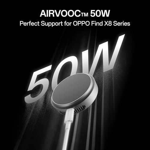 Image of Oppo AIRVOOC 50W Magnetic Charger for iOS and Android, Type-C, 50W Max Output, Multiple Cooling Technologies