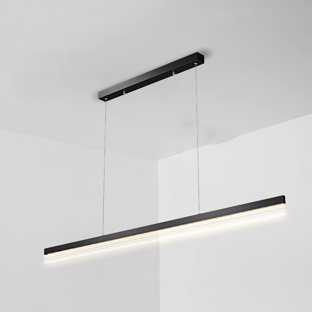 Lustre suspendu moderne LED noir pour bureau et espace de travail au design élégant