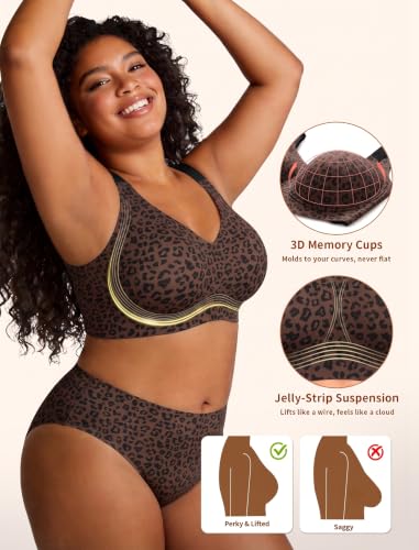 Image of Jelly Push Up Bra for Women Wireless Comfortable Seamless Full Coverage Bra