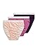 Jockey Women's Underwear Classic French Cut - 3 Pack, Deep Plum/Floral Dawn/Pinky, 6