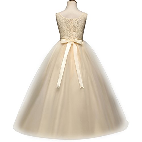 Flower Girl Kid Princess Long Pageant Formal Wedding Bridesmaid Party Maxi Dress4