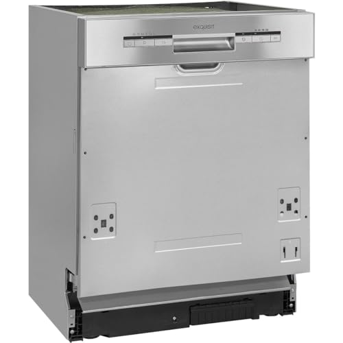 Exquisit Geschirrspüler EGSP1012-EB-030E inox 60 cm teilintegriert