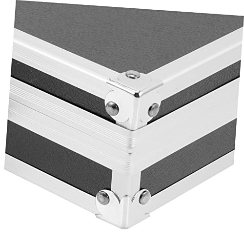 Image of COLLBATH Aluminum Alloy Tool Storage Box with Handle Large Capacity Portable Organizer Case Multifunctional Makeup Briefcase for Home Office Travel 9.05X6.49X2.36 Inch