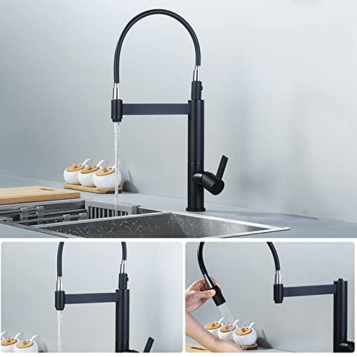 Robinet de cuisine noir extensible pour simplifier vos recettes