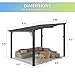 Aoxun 8'x10' Gazebo for Patio, Premium Pergola with Sloped Roof, Large Wall-Mounted Heavy Duty Awnings, for Backyard, Patio, Deck and More (Gray Polycarbonate Panel)