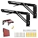 Uktunu Soporte Estantería Plegable Bisagras Mesa Plegable Soportes Plegables Soporte para Muebles en Forma de L ángulo Recto Para Pared Ahorrar Espacio con Tornillossado 300mm 2 Piezas Máxima:70 kg